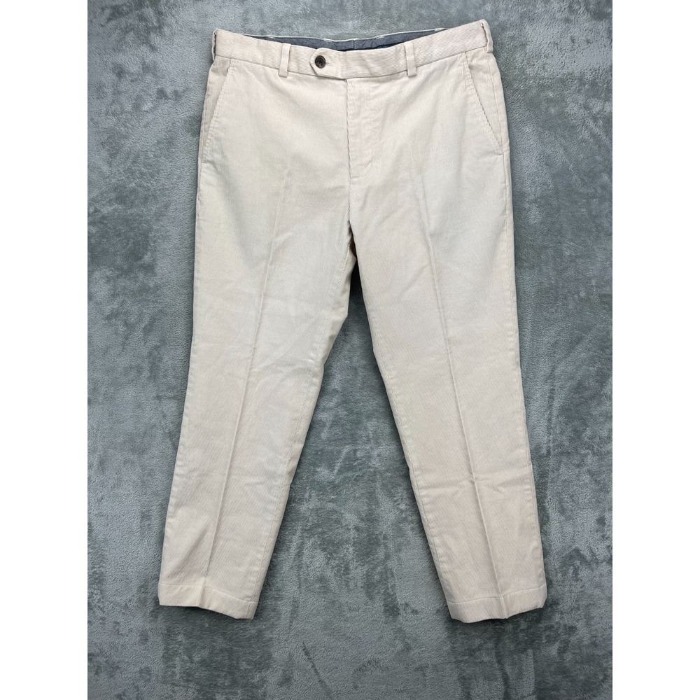 Brooks Brothers Men's‎ Milano Pants 35x32 (Real 36x28) Beige Corduroy